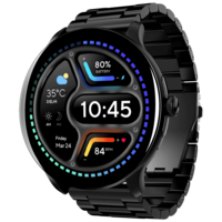 boAt Lunar Connect Pro Smartwatch with Bluetooth Calling (35.30mm AMOLED Display, IP68 Water Resistant, Metallic Black Strap)