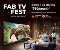 Fab TV Fest - Upto 50% off + 10% Discount on AU/BOB Bank Cards & More Offers