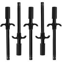 NISUN Pack of 5 Easy Grip Metal Regular Gas Lighters for Gas Stoves, Restaurants & Kitchen Use - Black [Apply 20% Off Coupon]