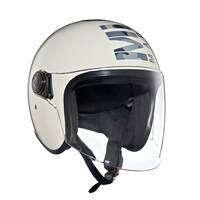 Royal Enfield ISI Certified Riding Helmet with Clear Visor Gloss White, Size: L(59-60Cm) 