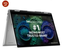Dell Inspiron 7430 2in1 Touch 13th Gen Laptop, Intel Core i3-1315U Processor, 8GB, 256Gb SSD, 14.0" (35.56cm) FHD+ Display, Win 11 + MSO'21, Backlit KB + FingerPrintReader, Silver,Thin & Light- 1.58kg 