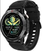 beatXP Duke 1.43'' Rugged Super AMOLED Display BT Calling, 100+ Sports Modes & IP67 Smartwatch(Electric Black Strap, Free Size)