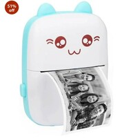 TRUETREND Mini Thermal Printer Inkless Bluetooth Pocket Printer Compatible with iOS, Android printer Inkless Bluetooth Pocket Printer 