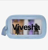Vivesha Water-Resistance Toiletries Cosmetics Makeup Storage Organizer Bag for Girls and Women Blue Small……