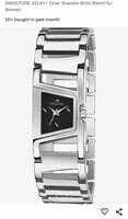 SWISSTONE DZL411 Silver Bracelet Wrist Watch for Women