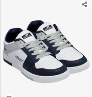 BRUTON Men's TARZEN-340 White Synthetic Leather with Lite Weight PVC Sole Running Shoes
