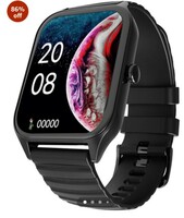 HAMMER Stroke 1.96" Calling Smart Watch with Strong Metallic Body, in Built Games, 100+ Sports Modes, Customized Watchfaces (Black)