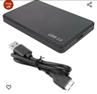 MAYUMI SPACIO - Portable External Hard Disk Drive - 500 GB - 1 Year Warranty - USB 3.0 for PC Laptop Windows Mac XBox Playstation Router Nintendo - High Speed External HDD - Black (500 GB)