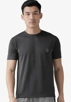 CHKOKKO Men's Solid Regular Fit Sports T-Shirt
