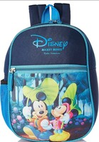 Kuber Industries Polyester Disney Print Unisex School Bag|Kids School Backpack|School Bag for Girls, Boys|Disney Mickey Minnie|Blue 