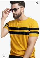 AUSK T-shirt for Mens Double Stripes on Chest