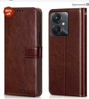 WOW IMAGINE Shock Proof Flip Cover Back Case Cover for Xiaomi Mi Redmi 13C 5G | Redmi 13C 4G | Poco M6 5G | Poco C65 (Flexible | Leather Finish | Card Pockets Wallet & Stand |