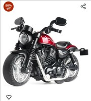 FEXXA Police Motorcycle Toy - Pull Back Motorcycle Toys, Tiny Gift with Music Lighting, Latte Motorcycles Toy for Kids Boys Age 3-8 Year Old