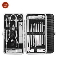 URBANMAC Manicure Pedicure 16 Tools Set Nail Clippers Stainless Steel Professional Nail Scissors Grooming Kits, Nail Tools with Leather Case
75%
off

75%
off

