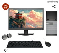 (Refurbished) Dell Optiplex 19" HD All-in-One Desktop Computer Set (Intel i5 2nd Gen| 8 GB RAM| 500 GB HDD| 19" HD LED Monitor| KB & Mouse| Speakers