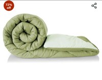 BSB HOME Snuggle Up 2.O Monsoon/All Season Solid Reversible Double Bed Microfiber Comforter Blanket | Quilt | Dohar | Rajaai | Duvets - (220 GSM, Light Green)


