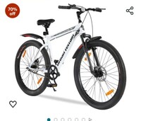Limited-time deal: Urban Terrain Galaxy Pro High Performance Mountain Cycles for Men with Front Suspension & Dual Disc Brake & Complete Accessories MTB Bike 26T Single Speed | Ideal for 13+ Years, White 