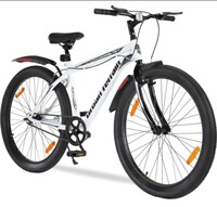 Urban Terrain Galaxy High Performance Mountain Cycles for Men with Complete Accessories MTB Bike 26T Single Speed | Ideal for 13+ Years, White
