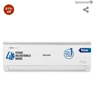 Voltas 1 ton 3 Star Inverter Split AC (Copper, 4-in-1 Adjustable Mode, Anti-dust Filter, 2024 Model, 123V CAE, White)