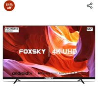 Foxsky 139.7 cm (55 inches) 4K Ultra HD Smart LED TV 55FS-VS (Black)

