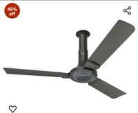NNEX Glyde A40 1200 mm | BEE 2 Star Rated Premium Ceiling Fan | 20% Higher Air Thrust* | Airfluence™ Al Blades | Adjustable Downrod | 2-Yr Warranty | Granite Grey