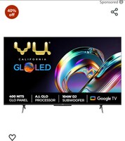 VU 126 cm (50 inches) The GloLED Series 4K Smart LED Google TV 50GloLED (Grey)
VIEW 360°

VIEW IN YOUR ROOM