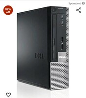(Refurbished) Dell Optiplex High Performance Desktop Computer (Intel Core i5 3470/ 16 GB RAM/ 1 TB HDD + 256 GB SSD/ Windows 10 Pro/ MS Office/ Intel HD Graphics/ USB/ Ethernet/WiFi), Black