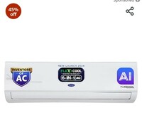 Carrier 1.5 Ton 5 Star AI Flexicool Inverter Split AC (Copper, Convertible 6-in-1 Cooling,Dual Filtration with HD & PM 2.5 Filter, Auto Cleanser
