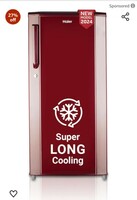 Haier 165 L, 1 Star, Direct-Cool Single Door Refrigerator (HED-171RS-P, Red Steel, 2024 Model)