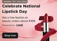 Blinkit Free Lipstick on Beauty order worth Rs 499