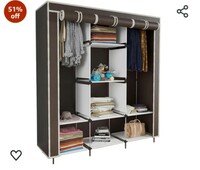 Maison & Cuisine Collapsible Wardrobe Portable Foldable Closet for Clothes Almira,

