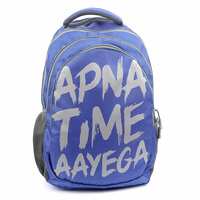 Be You Polyester Apna Time Aayega School Bag Backpack for College, Office with Laptop Compartment & Free Raincover
