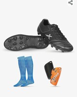 Vector X Combo of Shoe, Pair of Shin Guard & Pair of Stockings Football Kit Green