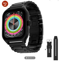 Fire-Boltt Solaris: 1.78” AMOLED Always-on Display with 368 * 448 px Resolution, 123 Sports Mode, IP68 Water-Resistant, Long-Lasting Battery Life and Comprehensive Health Tracking (Black)