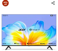 Acer 139 cm (55 inches) Advanced I Series 4K Ultra HD Smart LED Google TV AR55GR2851UDFL (Black)