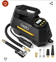 Ceptics Tyre Inflator for Car Compressor Air Pump - 12V DC Auto Pump with Digital Pressure Gauge, 100PSI with Emergency LED Light for Bicycle, Balloons, Bikes