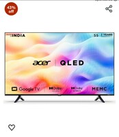 Acer 139 cm (55 inches) V Series 4K Ultra HD Smart QLED Google TV AR55GR2851VQD (Black)

