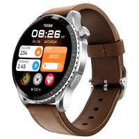 Noise Origin Smart Watch Smoothest UI Experience (New Nebula UI) & EN 1 Processor, 1.46” ApexVision AMOLED Display, Stainless Steel, Contour-Cut Design, Fitness Age, Fast Charging (Classic Brown)