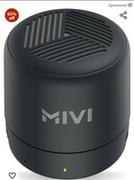 Mivi Play Bluetooth Speaker with 12 Hours Playtime. Wireless Speaker Made in India with Exceptional Sound Quality, Portable and Built in Mic-Black