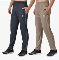 eKools Plain Trackpants for Men | Plain Trackpants | Basic Trackpants | Two Side Pockets with One Zip Pocket for Phone | 100% Cotton | Men's Trackpants (Pack of 2)
