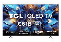  TCL 164 cm (65 inches) 4K Ultra HD Smart QLED Google TV 65C61B (Black)