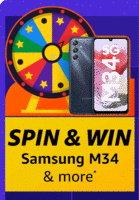 Amazon Spin and Win Samsung M34 & more