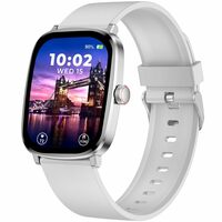 beatXP Unbound Era 2.01" Super AMOLED Display Bluetooth Calling Smart Watch, Metal Body, Rotary Crown, 410 * 502px, 1000 Nits, 60Hz Refresh Rate, 100+ Sports Modes (Silver)