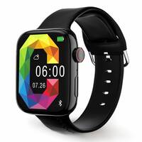 GIZMORE Cloud 1.85(4.69) cm IPS Large Display | AI Voice Assistant | Privacy Lock | Multiple Sport Modes| Bluetooth Calling Smartwatch (Black)