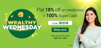 BIG18 : Flat 18% OFF On Medicines + 100% NMS SuperCash | Netmeds Offer