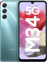 Samsung Galaxy M34 5G (Waterfall Blue,6GB,128GB)|120Hz sAMOLED Display|50MP Triple No Shake Cam|6000 mAh Battery|4 Gen OS Upgrade & 5 Year Security Update|12GB RAM with RAM+|Android 13|Without Charger