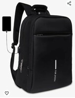 FUR JADEN Anti Theft Number Lock Backpack Bag with 15.6 Inch Laptop Compartment, USB Charging Port & Organizer Pocket for Men Women Boys Girls