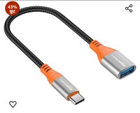 Amazon Basics USB Type C to USB 3.0 OTG Cable/Adapter/Connector, Fast Charging/Data Transfer, Speed Upto 4.8 GBPS, Compatible with MacBook Air/Pro, 11/12.9 iPad Pro, 10.9 iPad Air 4, Android Phones