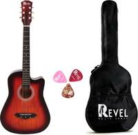REVEL RVL-38C-LGP-3TS Acoustic Guitar Linden Wood Ebony Right Hand Orientation (Brown)