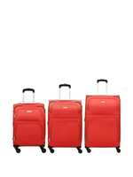 Aristocrat trigon red solid trolley bag (pack of 3)